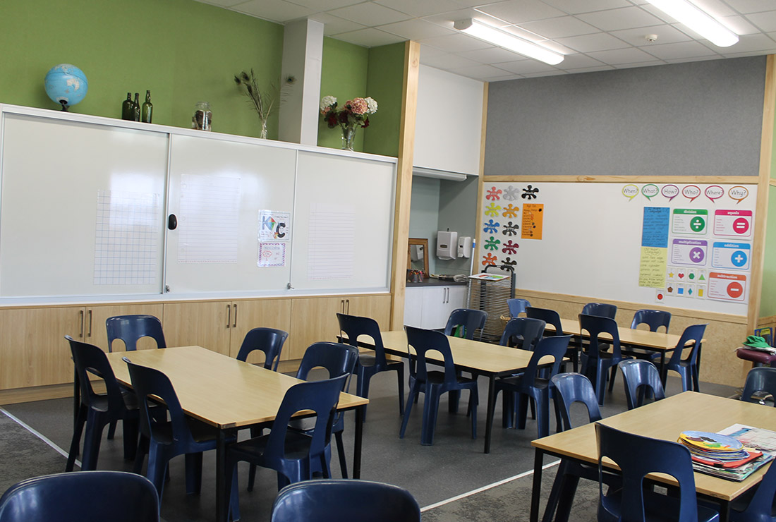 Silverstream School Room 4 - new classroom in use - photo by BluePencil Architects