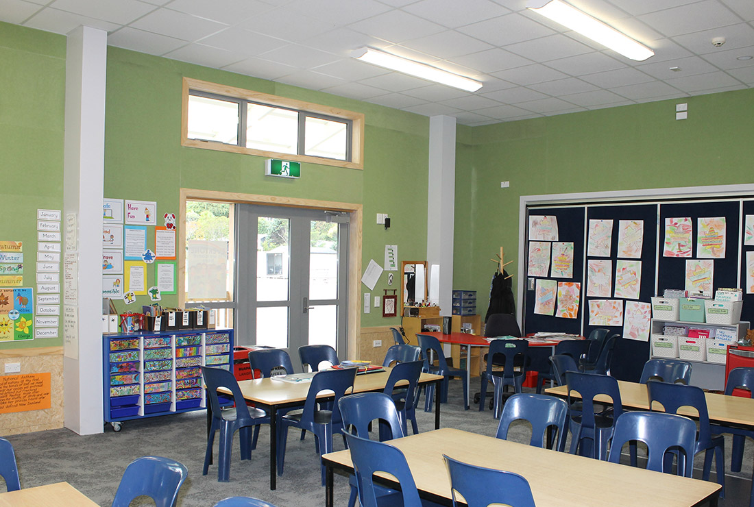 Silverstream School Room 4 - new classroom in use - photo by BluePencil Architects